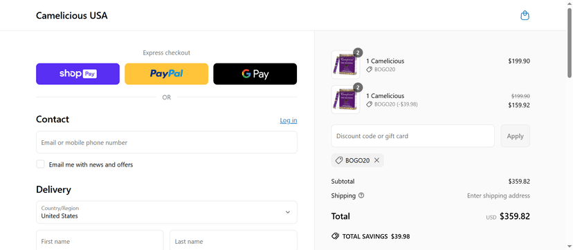 15% Off on Monthly Subscriptions - Camelicious USA Sale